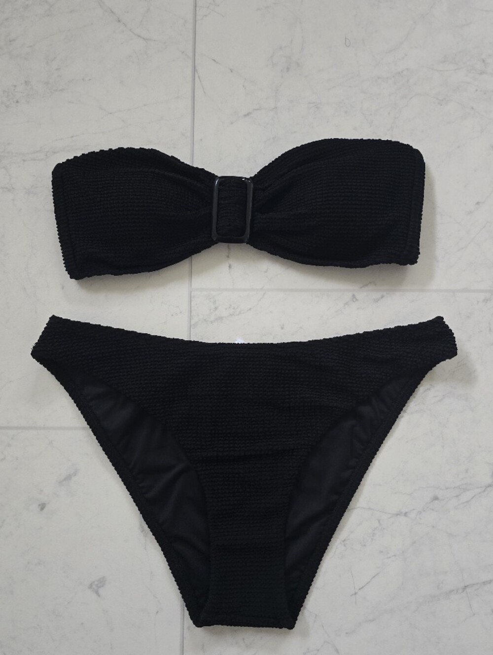 Milly Textured Bikini Set - Bandeau Top & High-Cut Bottom